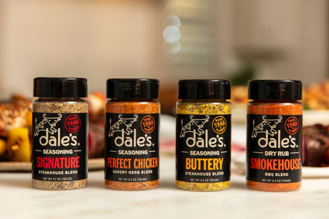 Dale's Grillmaster Collection - Signature Steakhouse, Perfect Chicken, Buttery Steakhouse & Smokehouse BBQ (4-Pack Seasoning Variety)